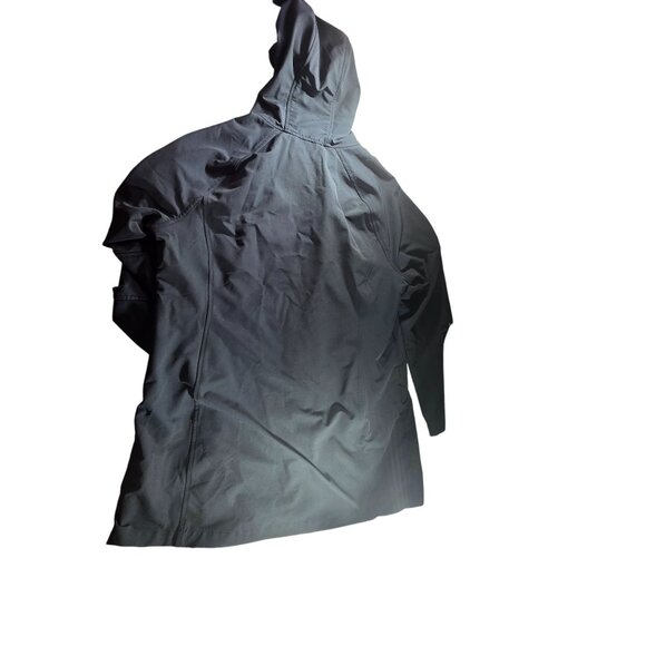 L.L.Bean Womens XL Black Hooded Jacket Polyester Spandex Lightweight Zip Closure - Picture 4 of 7